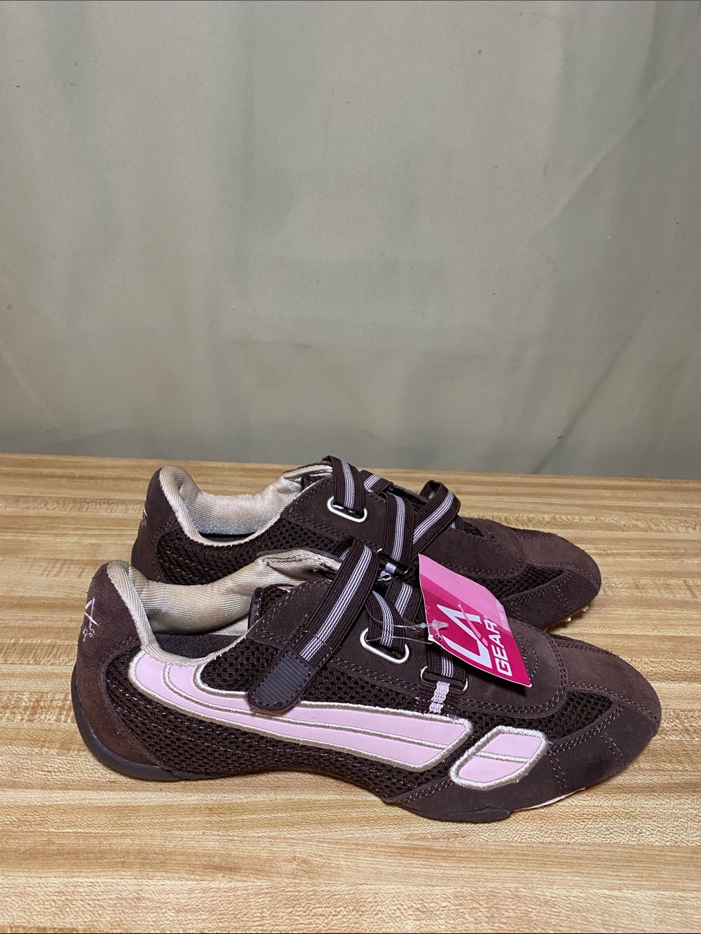 LA Gear Racer Brown Pink Y2K Vintage Sneakers Women’s 9
